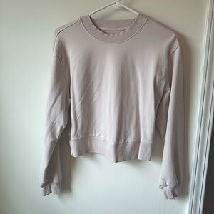 Abercrombie & Fitch Soft A&F Crew Neck Sweater, light beige/cream/pink, size XS